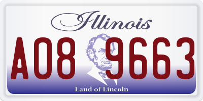 IL license plate A089663