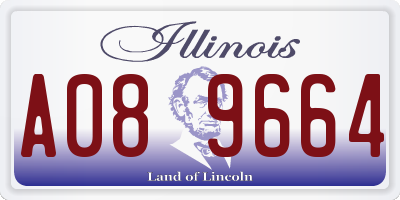 IL license plate A089664