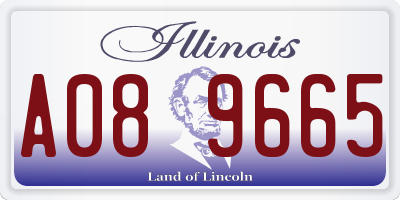 IL license plate A089665