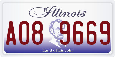 IL license plate A089669