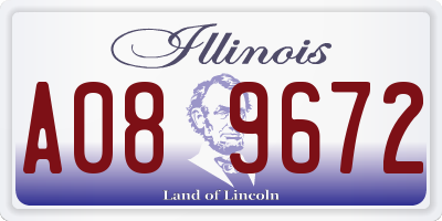 IL license plate A089672