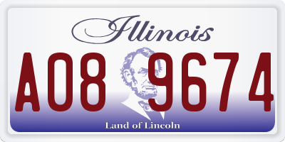 IL license plate A089674