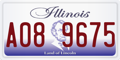 IL license plate A089675