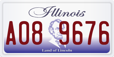 IL license plate A089676