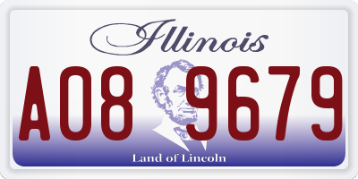 IL license plate A089679