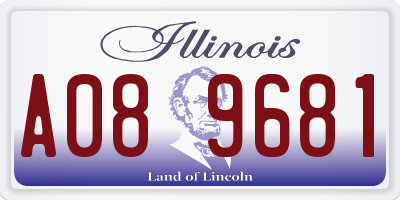 IL license plate A089681