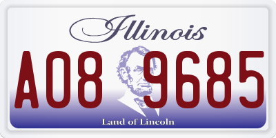 IL license plate A089685