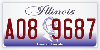 IL license plate A089687