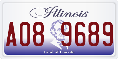 IL license plate A089689