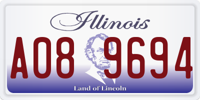 IL license plate A089694