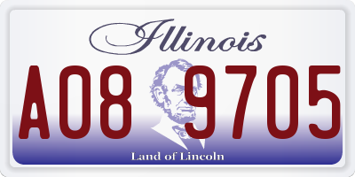 IL license plate A089705