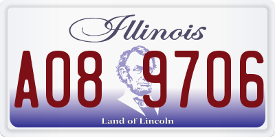 IL license plate A089706