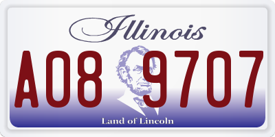 IL license plate A089707