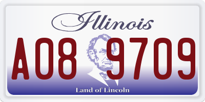 IL license plate A089709