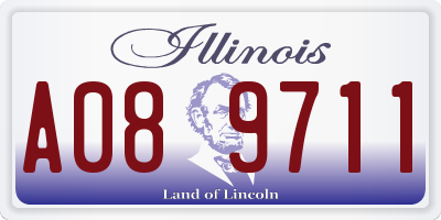 IL license plate A089711