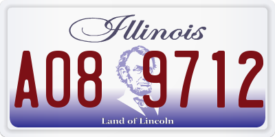 IL license plate A089712