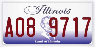 IL license plate A089717