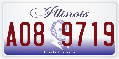 IL license plate A089719