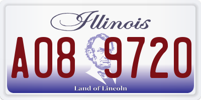 IL license plate A089720