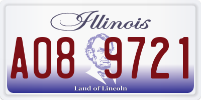 IL license plate A089721