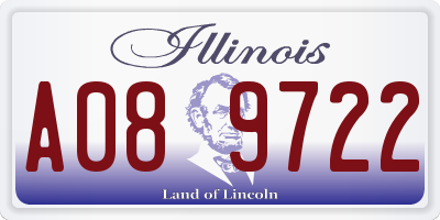 IL license plate A089722