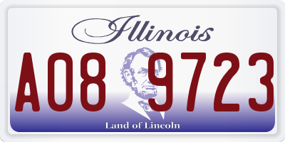 IL license plate A089723