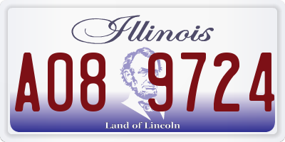 IL license plate A089724