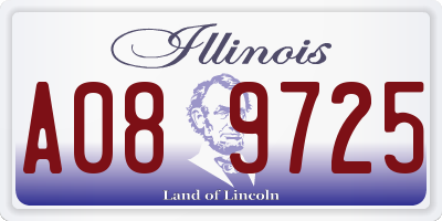 IL license plate A089725