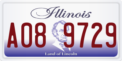 IL license plate A089729