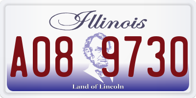 IL license plate A089730