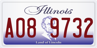IL license plate A089732
