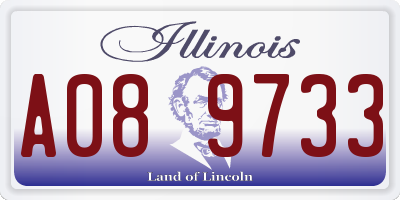 IL license plate A089733