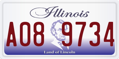 IL license plate A089734