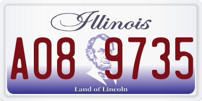IL license plate A089735