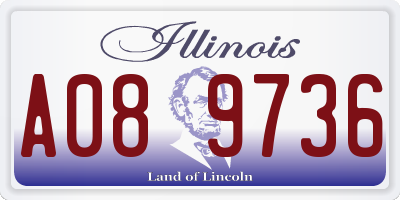 IL license plate A089736