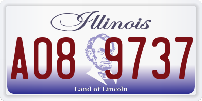 IL license plate A089737