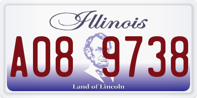 IL license plate A089738