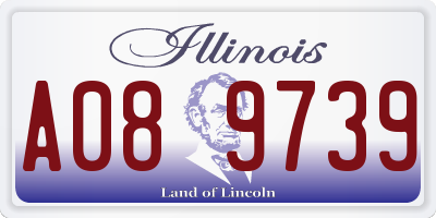 IL license plate A089739