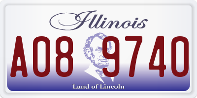 IL license plate A089740