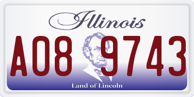 IL license plate A089743