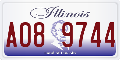 IL license plate A089744