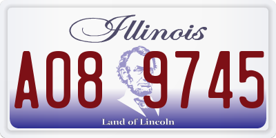 IL license plate A089745