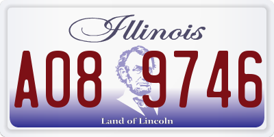 IL license plate A089746
