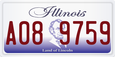 IL license plate A089759