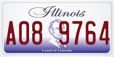 IL license plate A089764