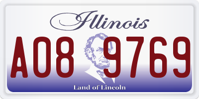 IL license plate A089769