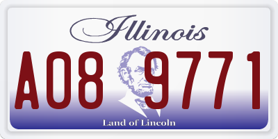 IL license plate A089771