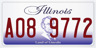 IL license plate A089772