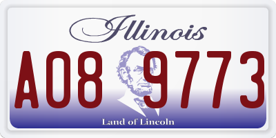 IL license plate A089773