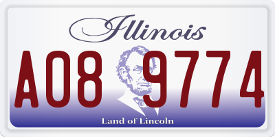 IL license plate A089774